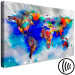 Canvas Print World of Colors (1-piece) Wide - colorful world map and abstraction 143706 additionalThumb 6