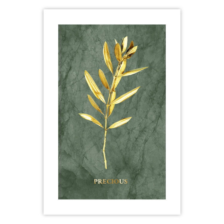 Poster Original Plant - Fragment of an Olive Tree on a Marble Background 148906 additionalImage 16