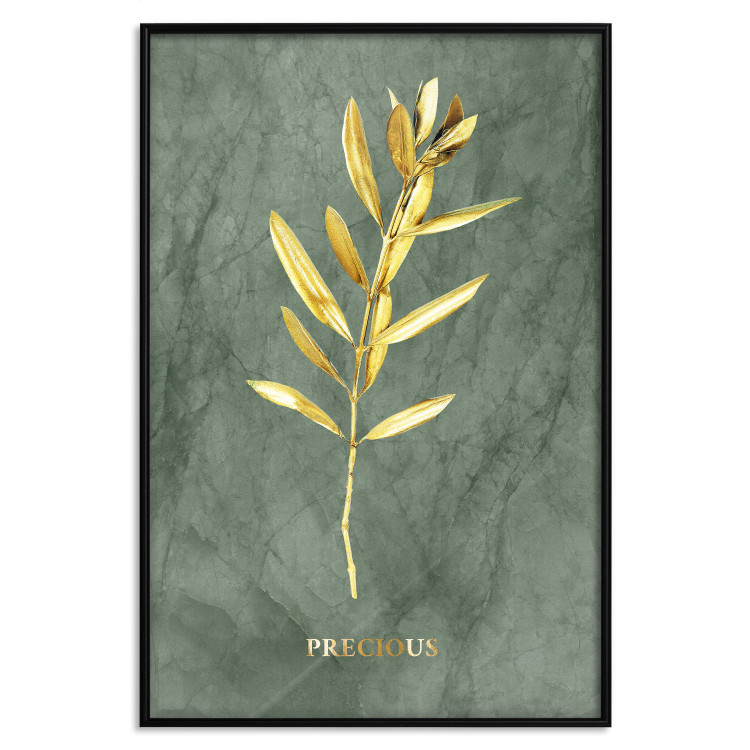 Poster Original Plant - Fragment of an Olive Tree on a Marble Background 148906 additionalImage 15