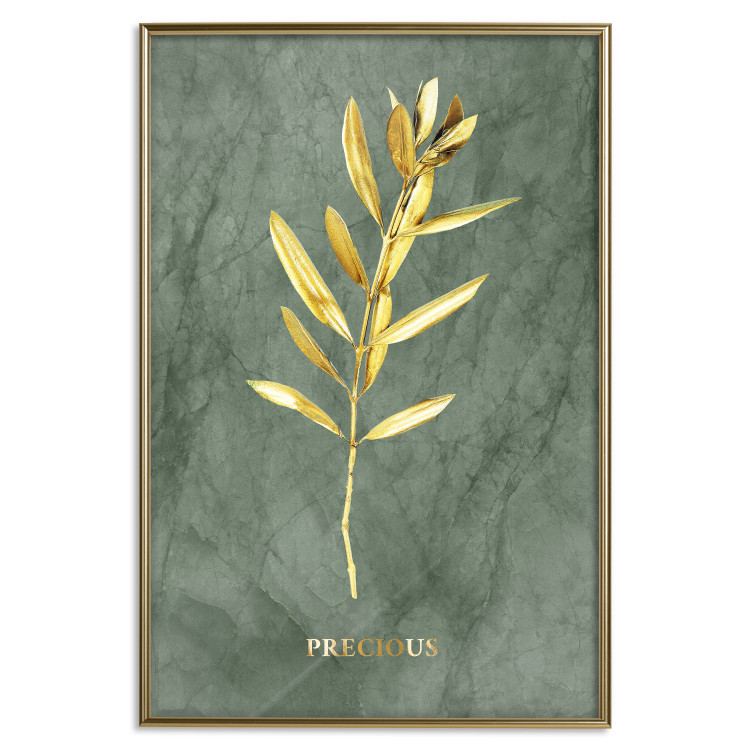 Poster Original Plant - Fragment of an Olive Tree on a Marble Background 148906 additionalImage 18