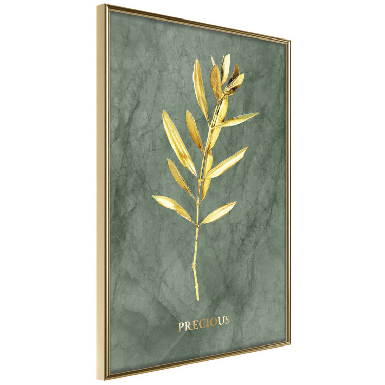 Poster Original Plant - Fragment of an Olive Tree on a Marble Background 148906 additionalImage 5