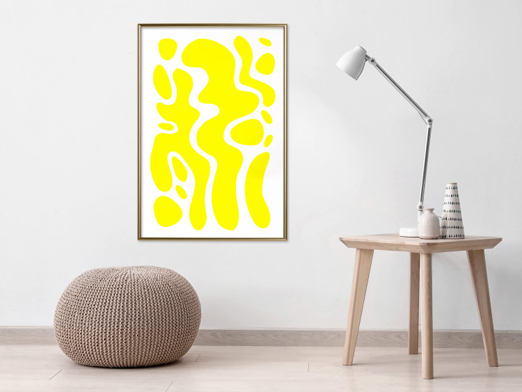 Poster Geometric Abstraction - Light Yellow Spherical Shapes and Forms 149706 additionalImage 10