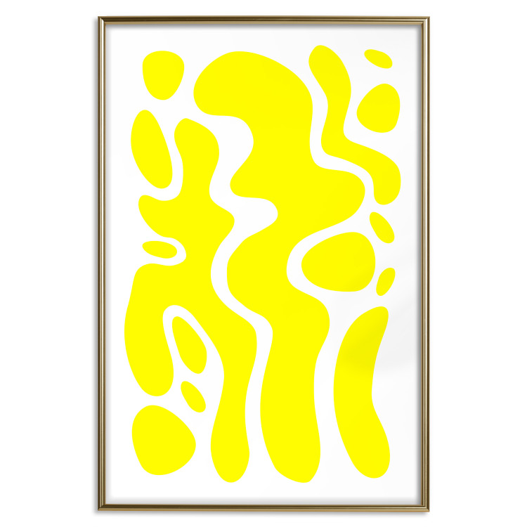 Poster Geometric Abstraction - Light Yellow Spherical Shapes and Forms 149706 additionalImage 18