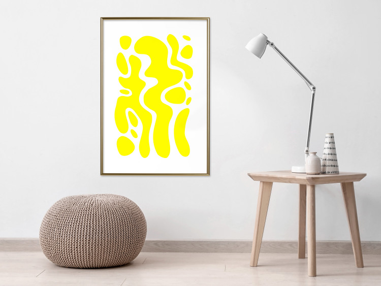 Poster Geometric Abstraction - Light Yellow Spherical Shapes and Forms 149706 additionalImage 14