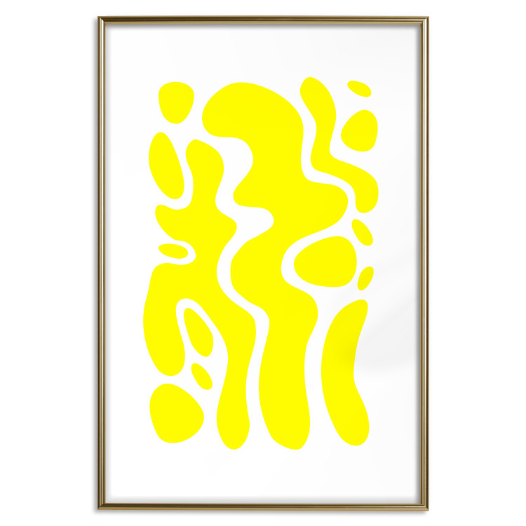 Poster Geometric Abstraction - Light Yellow Spherical Shapes and Forms 149706 additionalImage 20
