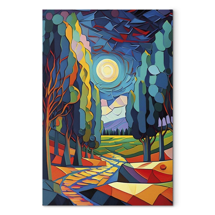 Large canvas print Modern Landscape - A Colorful Composition Inspired by Van Gogh [Large Format] 151106