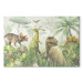 Canvas Print Dinosaurs - Watercolor Reptiles in the Prehistoric Green Jungle 151206 additionalThumb 7