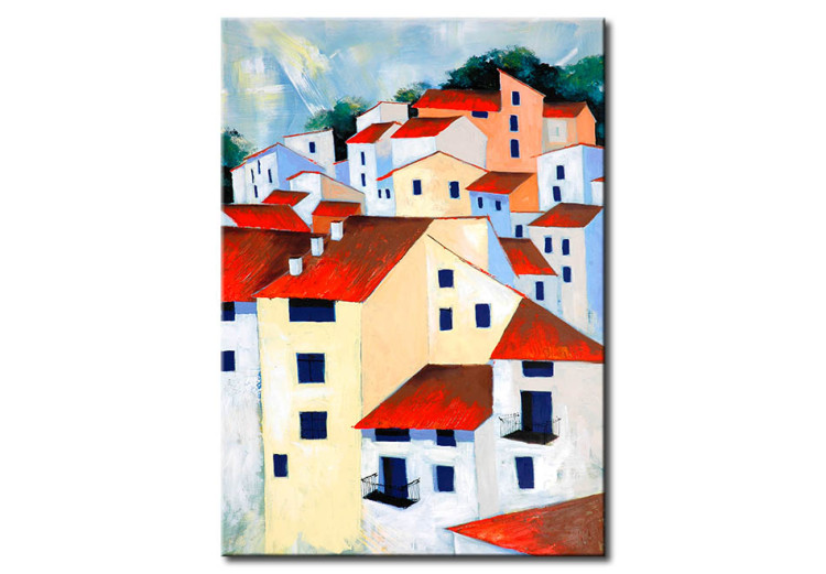 Canvas Art Print Houses - one over the other 49706