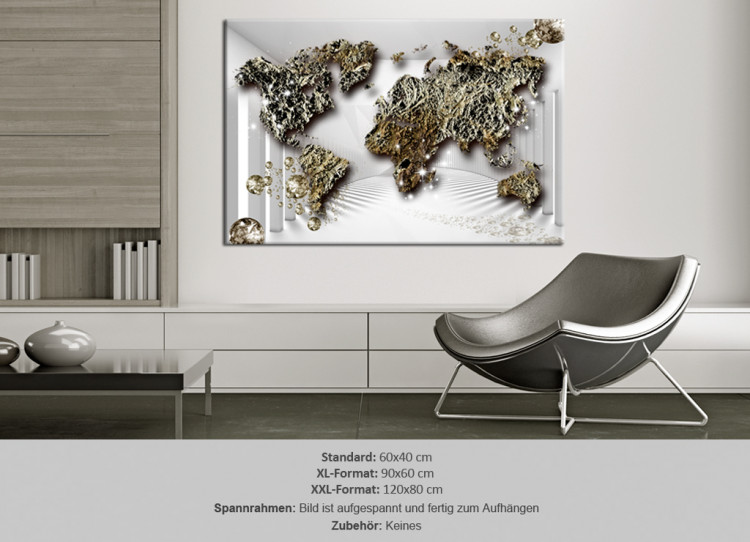 Decorative Pinboard Golden Future [Cork Map] 92206 additionalImage 7