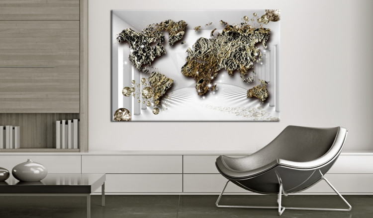 Decorative Pinboard Golden Future [Cork Map] 92206 additionalImage 3