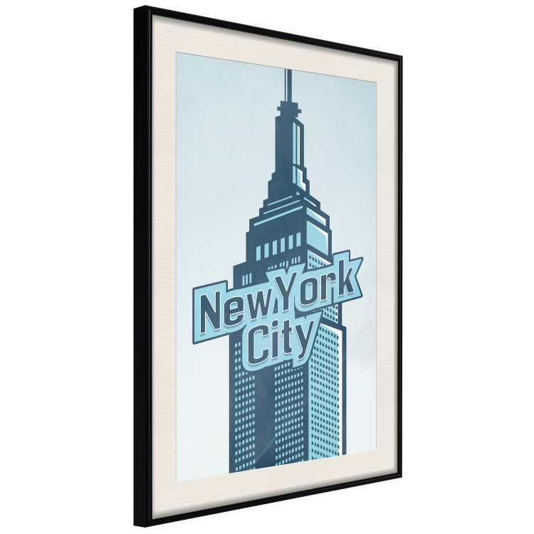 Poster New York - architecture and English text in blue aesthetics 114316 additionalImage 3