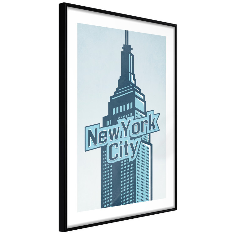 Poster New York - architecture and English text in blue aesthetics 114316 additionalImage 13