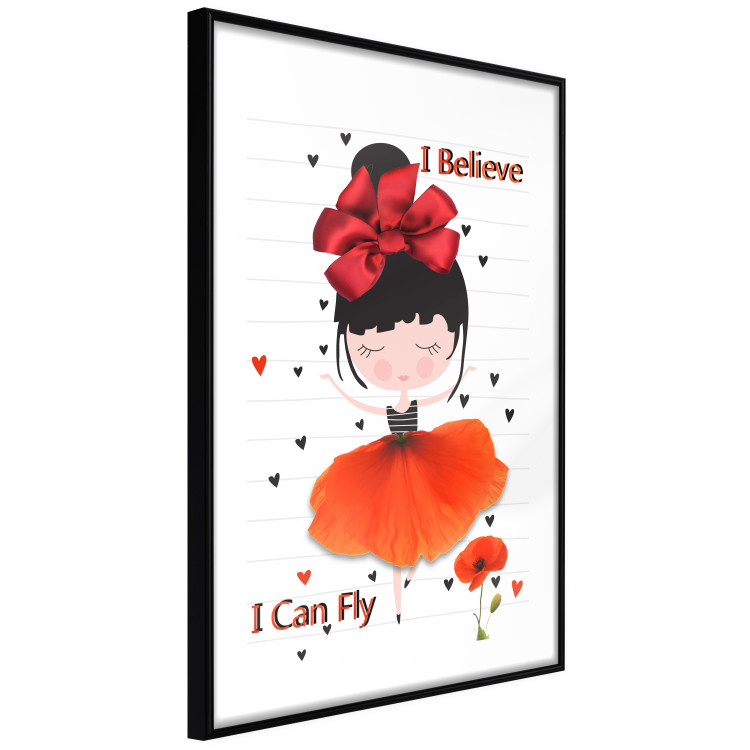 Poster I believe I can fly - girl in a poppy dress and English text 114416 additionalImage 11