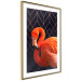 Wall Poster Flamingo Solo - composition with an orange bird on a geometric background 115316 additionalThumb 6