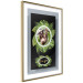 Poster Sloth - brown mammal and tropical green leaves on a black background 116316 additionalThumb 5