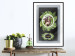 Poster Sloth - brown mammal and tropical green leaves on a black background 116316 additionalThumb 11