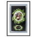 Poster Sloth - brown mammal and tropical green leaves on a black background 116316 additionalThumb 15