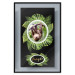 Poster Sloth - brown mammal and tropical green leaves on a black background 116316 additionalThumb 18