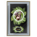 Poster Sloth - brown mammal and tropical green leaves on a black background 116316 additionalThumb 16