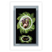 Poster Sloth - brown mammal and tropical green leaves on a black background 116316 additionalThumb 19