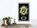 Poster Sloth - brown mammal and tropical green leaves on a black background 116316 additionalThumb 3