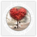 Poster Children under the tree (square) - leaves forming a heart shape 116416