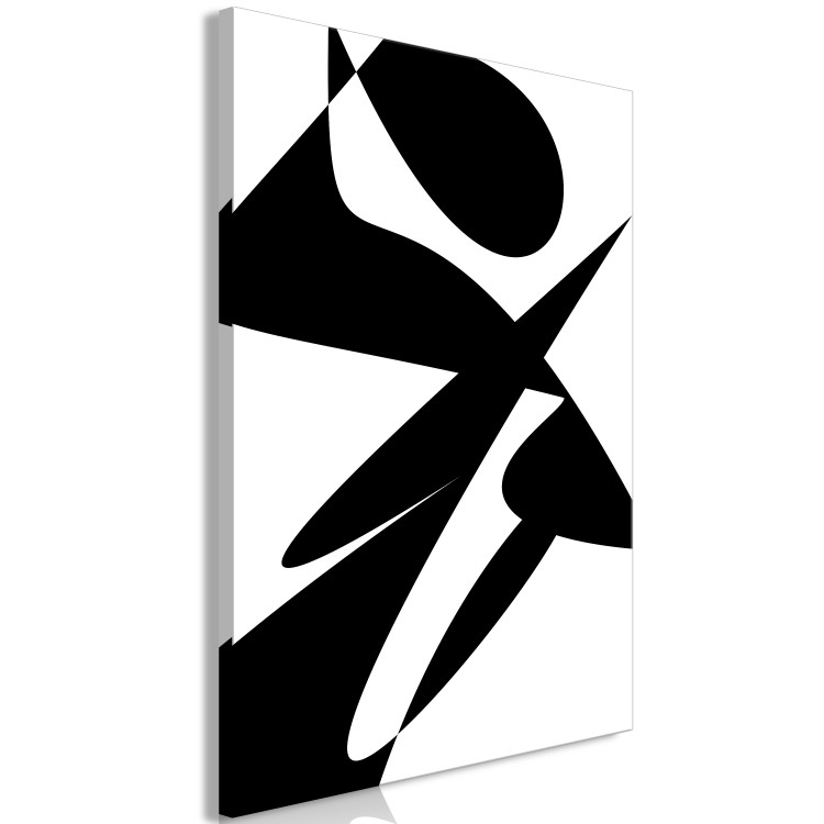 Canvas Art Print Play of Shapes (1-part) - Abstract Black and White Composition 117316 additionalImage 2