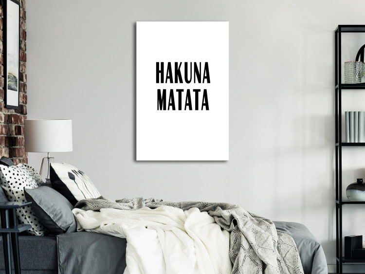 Canvas Inscription: Hakuna Matata - a cult quote in a minimalist version 117416 additionalImage 3