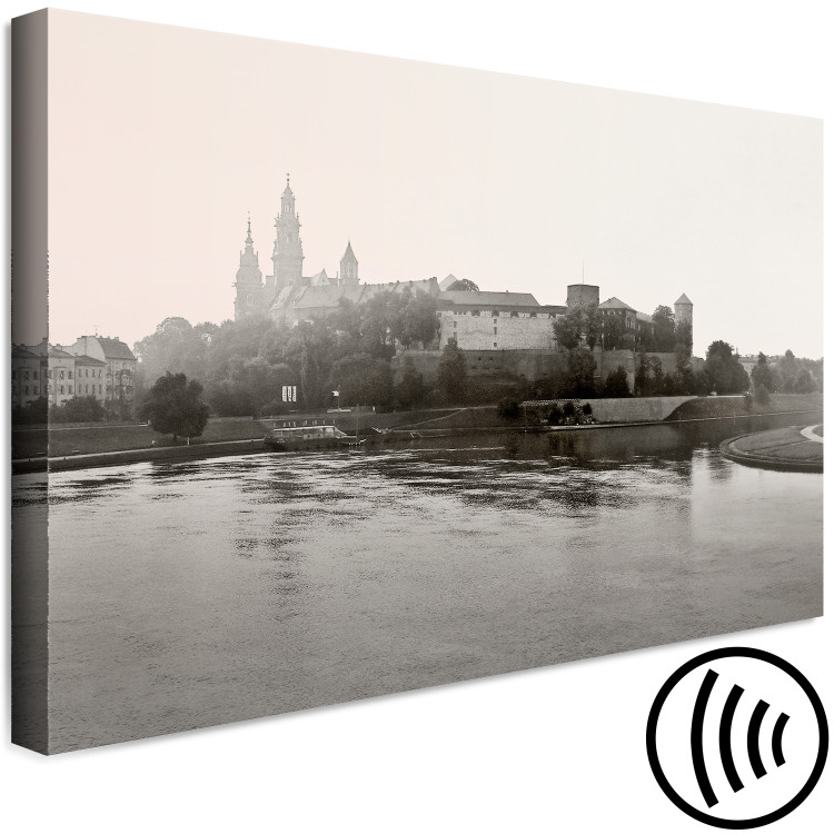 Canvas Wawel - Polish castle on the Vistula River in Krakow in sepia shades 118116 additionalImage 6