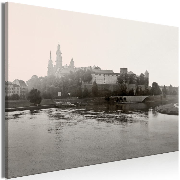 Canvas Wawel - Polish castle on the Vistula River in Krakow in sepia shades 118116 additionalImage 2