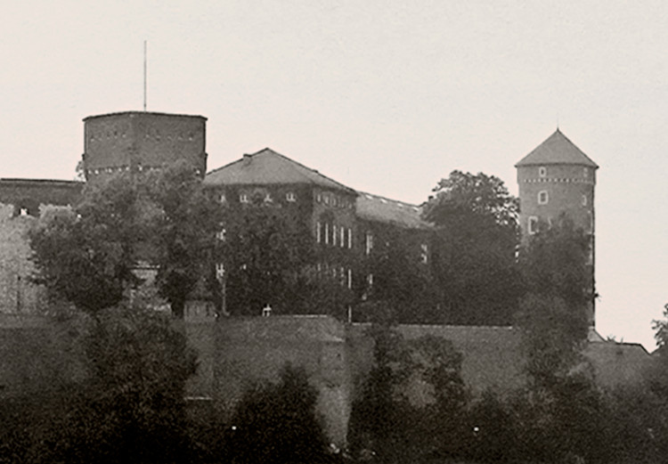 Canvas Wawel - Polish castle on the Vistula River in Krakow in sepia shades 118116 additionalImage 5