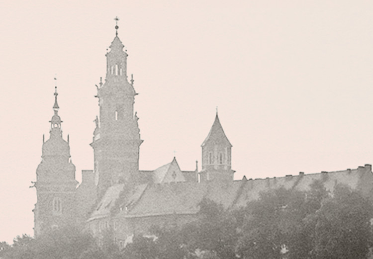 Canvas Wawel - Polish castle on the Vistula River in Krakow in sepia shades 118116 additionalImage 4