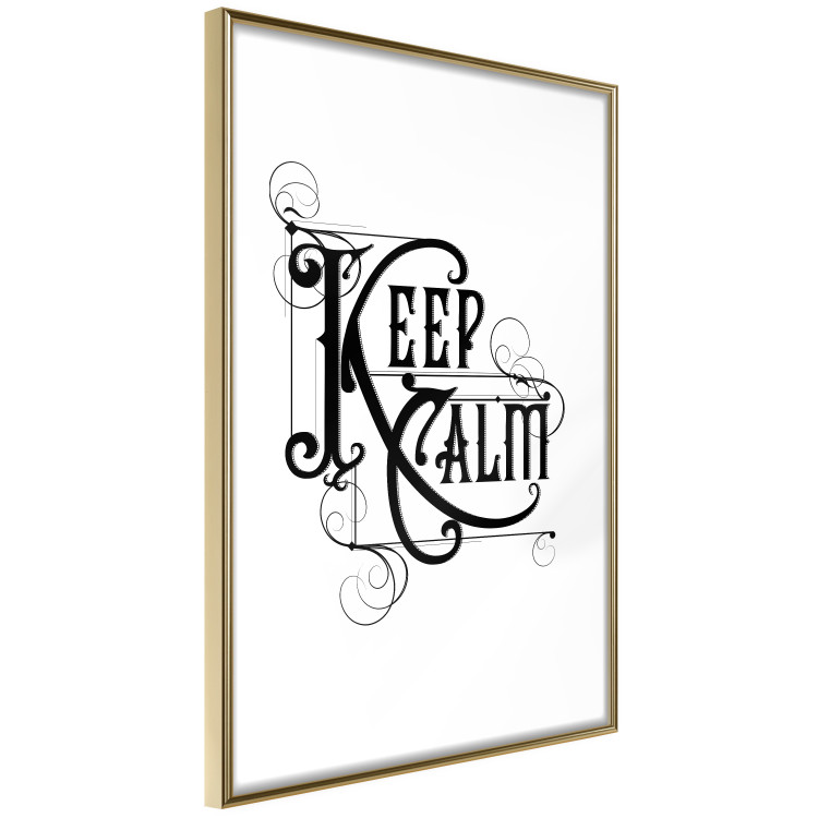Wall Poster Life Motto - black and white composition with ornamental English text 119116 additionalImage 8