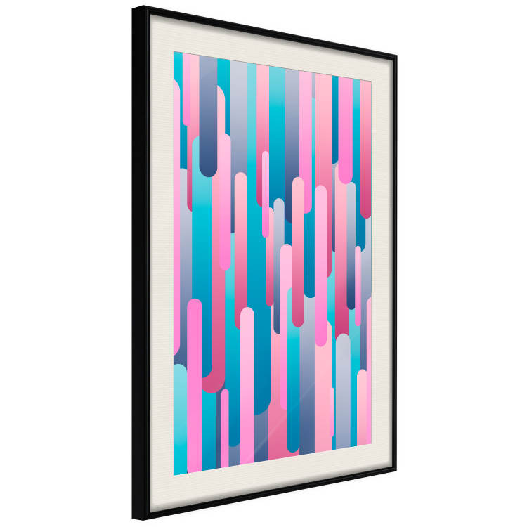 Poster Colorful Pistons - modern abstraction in multicolored rounded stripes 119216 additionalImage 3