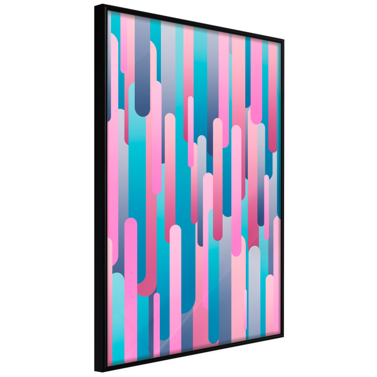Poster Colorful Pistons - modern abstraction in multicolored rounded stripes 119216 additionalImage 12