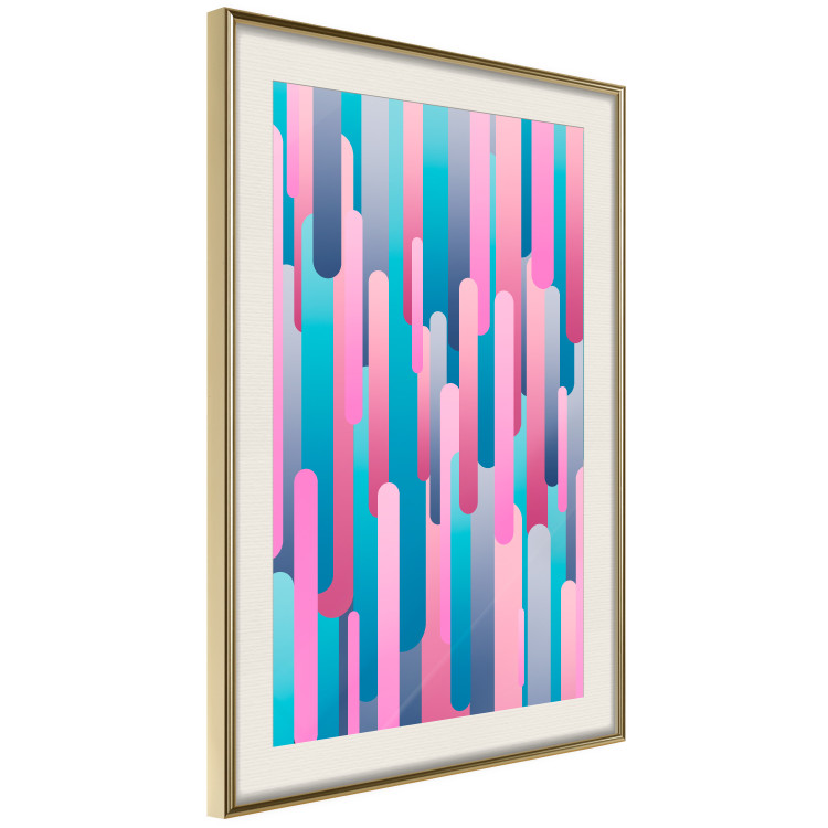 Poster Colorful Pistons - modern abstraction in multicolored rounded stripes 119216 additionalImage 2