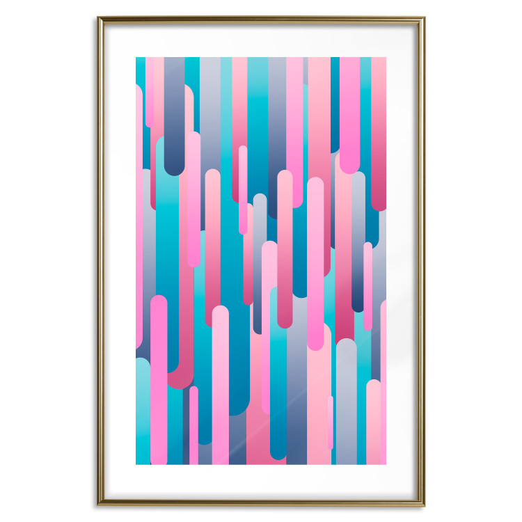 Poster Colorful Pistons - modern abstraction in multicolored rounded stripes 119216 additionalImage 16
