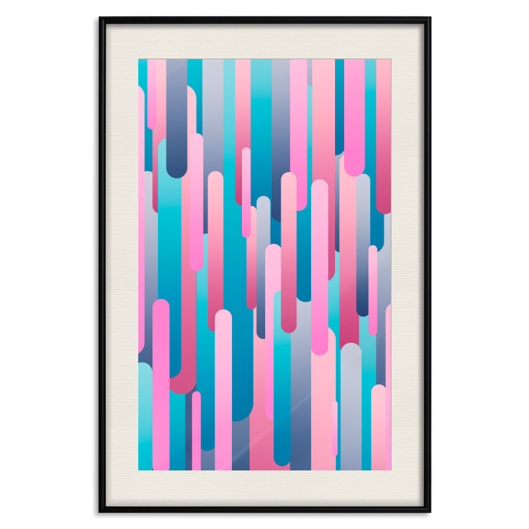 Poster Colorful Pistons - modern abstraction in multicolored rounded stripes 119216 additionalImage 18