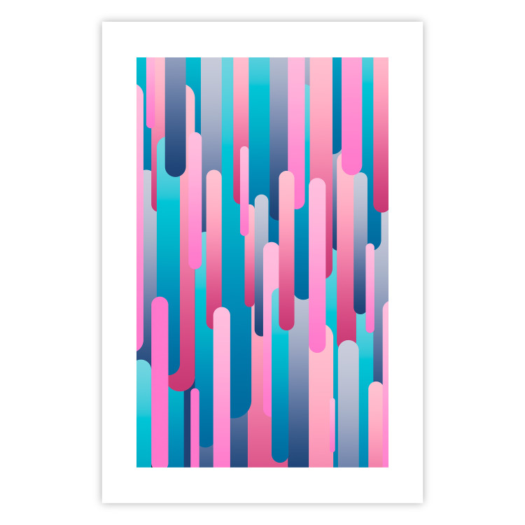 Poster Colorful Pistons - modern abstraction in multicolored rounded stripes 119216 additionalImage 25
