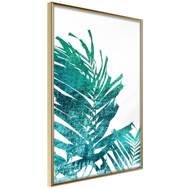 Wall Poster Emerald Palm - green palm tree leaves on a white background 122316 additionalImage 14