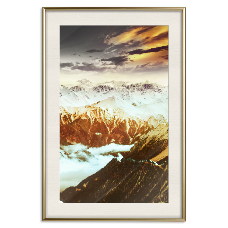 Poster Copper Mountains - mountain landscape against backdrop of clouds and sky 123816 additionalImage 19