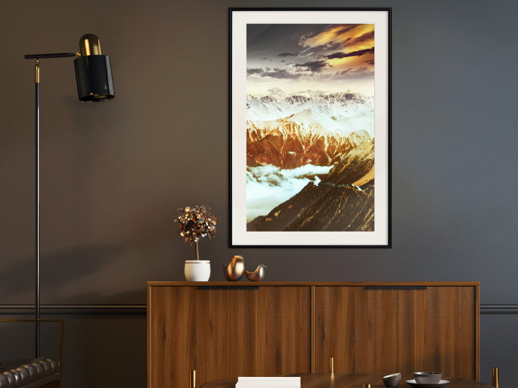 Poster Copper Mountains - mountain landscape against backdrop of clouds and sky 123816 additionalImage 22