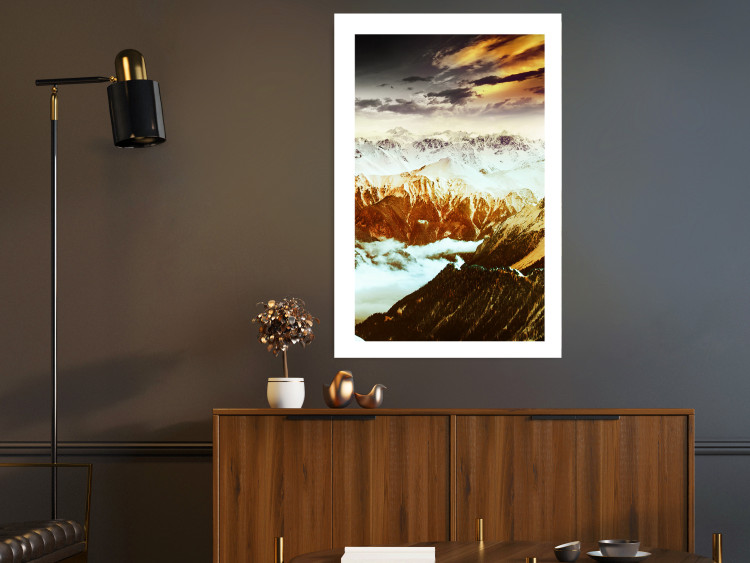 Poster Copper Mountains - mountain landscape against backdrop of clouds and sky 123816 additionalImage 2