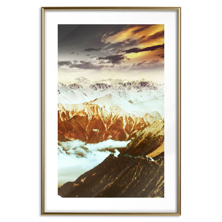 Poster Copper Mountains - mountain landscape against backdrop of clouds and sky 123816 additionalImage 14