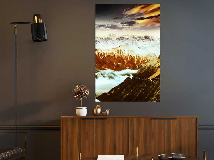 Poster Copper Mountains - mountain landscape against backdrop of clouds and sky 123816 additionalImage 17