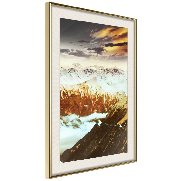 Poster Copper Mountains - mountain landscape against backdrop of clouds and sky 123816 additionalImage 2