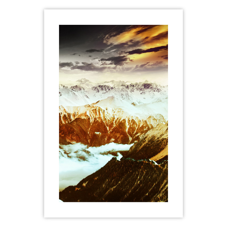 Poster Copper Mountains - mountain landscape against backdrop of clouds and sky 123816 additionalImage 19