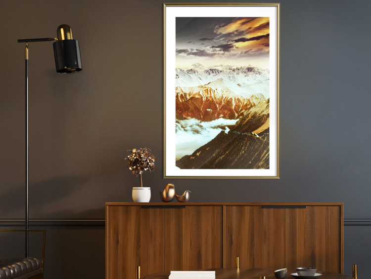 Poster Copper Mountains - mountain landscape against backdrop of clouds and sky 123816 additionalImage 15