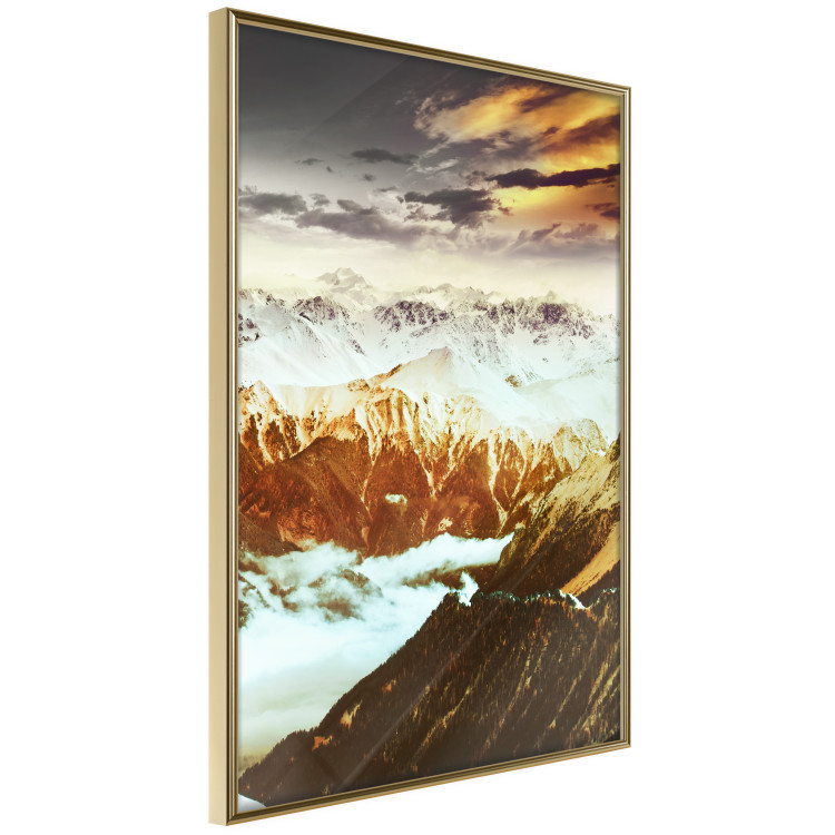 Poster Copper Mountains - mountain landscape against backdrop of clouds and sky 123816 additionalImage 12