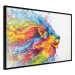 Poster Lion in Colors - abstract colorful animal in artistic motif 127816 additionalThumb 11